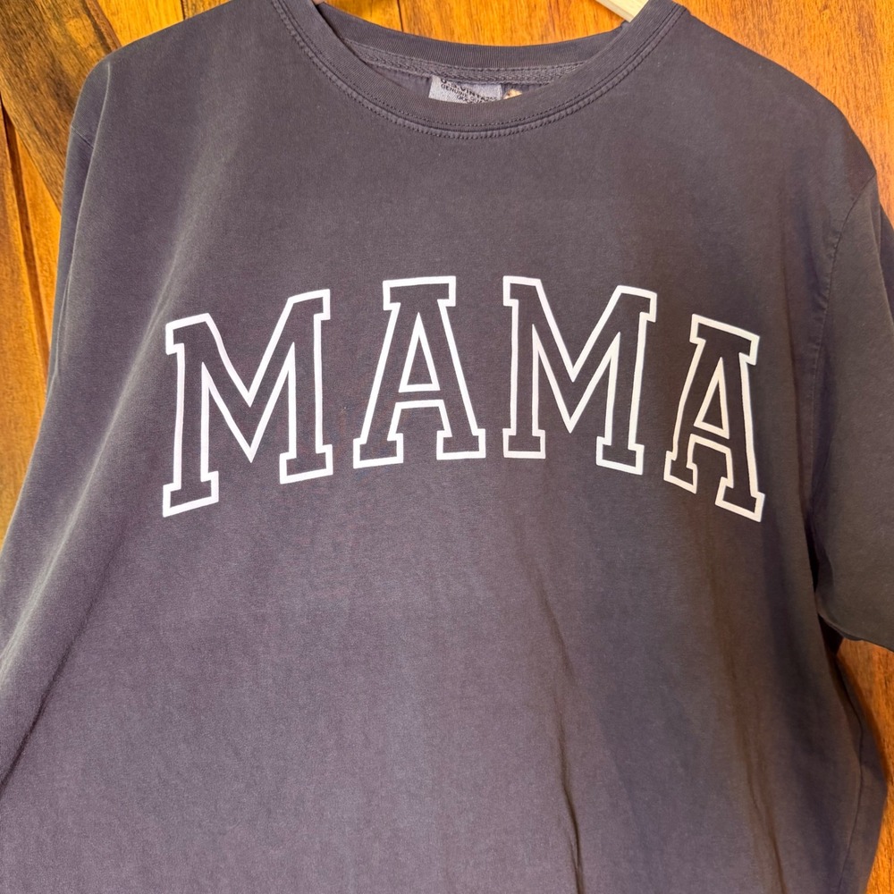 U.S. Vintage Graphic Mama Tee Women's Gray L Washed Collegiate Streetwear NWT - Picture 2 of 7